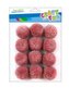 Pompony wełna róż 3cm12szt