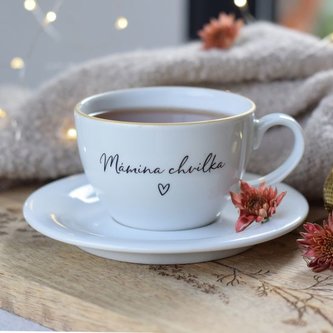 Šálek s podšálkem 'MÁMINA CHVILKA' 210 ml
