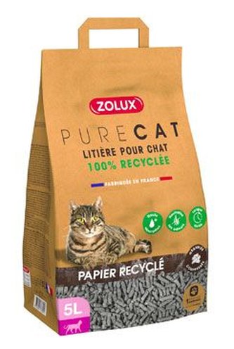 Podestýlka PURECAT recyklovaná papírová 5l Zolux