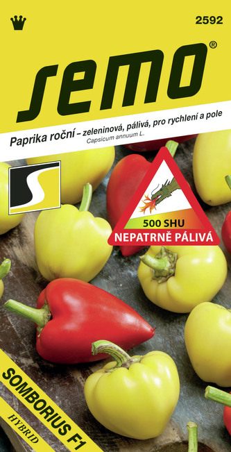 Paprika zel. pálivá F1 - Somborius 15s  /SHU 500/