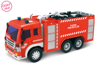 Auto hasičské se stříkačkou a efekty 28 cm - český obal