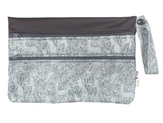 Pytel dvoukomorový (PUL) - Mentolová zvířátka XS