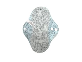 BIO Slipová vložka (PUL) - Mentolová zvířátka & přírodní bambusovo-biobavlněné froté