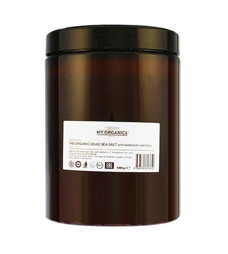 My.Organics The Organic Dead Sea Salt Rosemary Basil sůl z mrtvého moře s rozmarýnem a bazalkou 1000 g