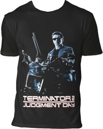 Pánské tričko Terminator: Motocykl (XL) černá bavlna