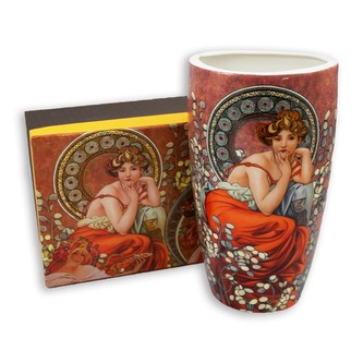 HOME ELEMENTS Váza 23 cm, Mucha tmavý