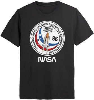 Pánské tričko NASA: Raketoplán 86 (XL) černá bavlna