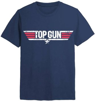Pánské tričko Top Gun: Logo (XL) navy bavlna
