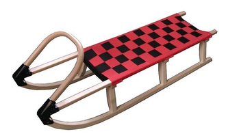 Sáně Acra 110cm dřevěné - červené