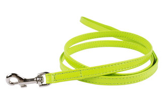 Vodítko kožené Glamour Classic - zelené (122cm/18mm)