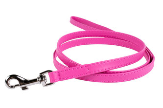 Vodítko kožené Glamour Classic - růžové (122cm/25mm) Vodítko kožené Glamour Classic - růžové (122cm/25mm)