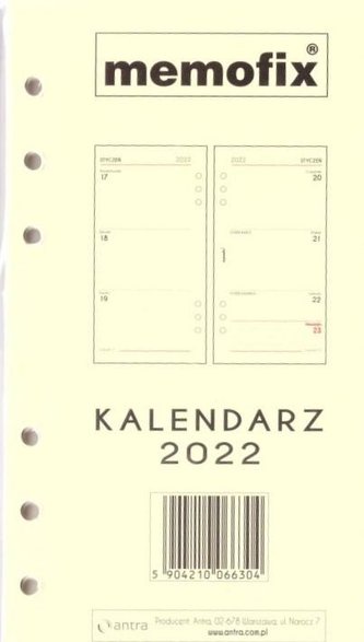 Kalendarz 2022 wkład B6 MEM/ST/TDW
