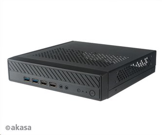 AKASA case Cypher MX3, thin mini-ITX (Sub 2L Chassis with 2 x USB 2.0 & 2 x USB 3.0, VESA mountable)