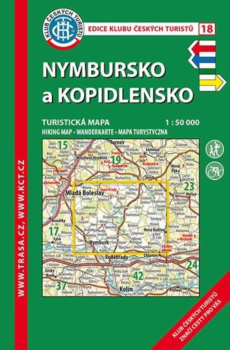 Nymbursko a Kopidlnsko /KČT 18 1:50T Turistická mapa