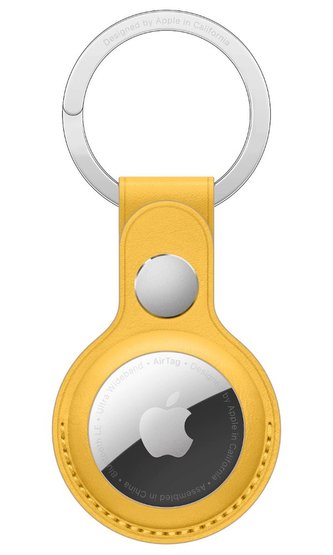 Apple AirTag Leather Key Ring - Meyer Lemon
