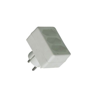 PremiumCord roztrojka 230V bílá 3x2 5A