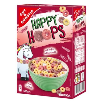 GG Happy Hoops celozrnné ovesné kroužky 500g