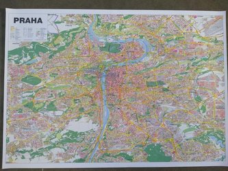 AKN Praha 1:15 000, lamino, plast. lišty, tubus