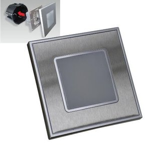 STEP LIGHT schodišťové LED svítidlo 1x1W 60lm 4000K IP20 8,6cm hranaté nerezová ocel