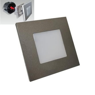 STEP LIGHT schodišťové LED svítidlo 1x1W 60lm 4000K IP20 8,6cm hranaté antracitové