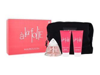 Mauboussin Mauboussin a la Folie parfémovaná voda 100 ml + sprchový gel 100 ml + tělové mléko 100 ml + kosmetická taštička