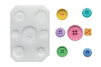 Silikonová forma na fondán- knoflíky - Silikomart