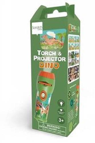Scratch Latarka/Projektor XL DINO z pojemnikiem na tarcze/ 24 ob