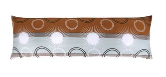 POVLAK na relaxační polštář - hnědé paprsky - 55x180 cm (povlak na zip)