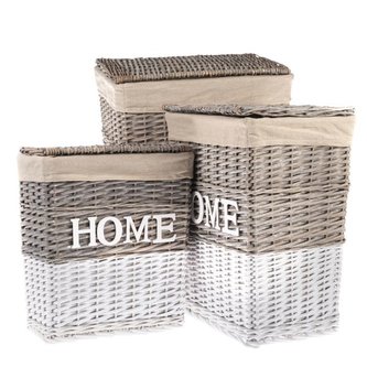 Proutěné prádelní koše - sada 3ks, 0/2