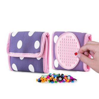 PIXIE CREW peněženka modrá s bílým puntíkem