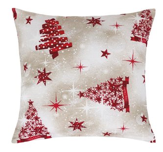 Povláček vánoční 40x40 cm - červený stromek