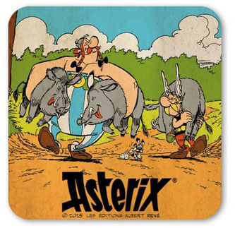 Tácek pod sklenici Asterix: Set 6 kusů (10 x 10 cm)