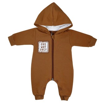 Kojenecký overal Koala One Way Only hnědá - velikost 62 (3-6m)