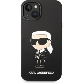 Karl Lagerfeld Liquid Silicone Ikonik NFT kryt iPhone 14 černý