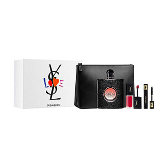 Yves Saint Laurent Black Opium - EDP 90 ml + lesk na rty 2 ml + řasenka 2 ml + kosmetická taštička woman