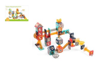 Klocki tor z piłeczkami i tunelami