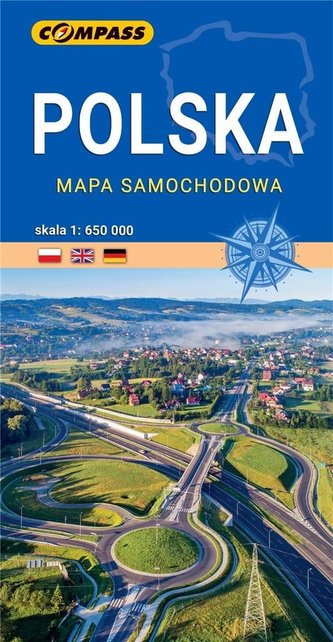 Mapa samochodowa. Polska 1:650 000 lam w.2022