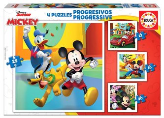 Puzzle 12+16+20+25 Myszka Miki i przyjaciele G3