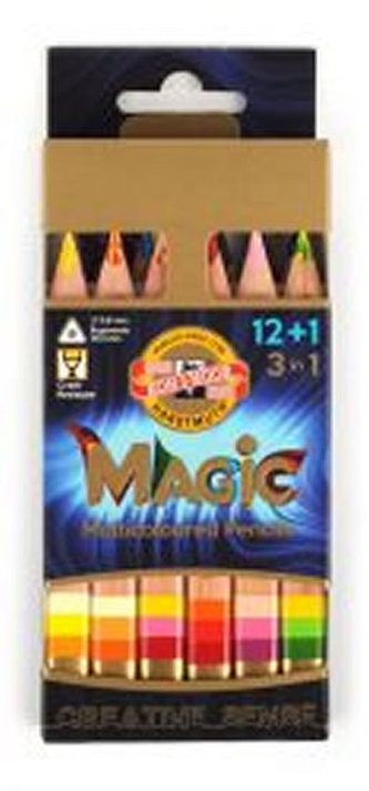 Koh-i-noor Koh-i-noor multibarevné pastelky MAGIC natur multibarevné 12+1 ks souprava Koh-i-noor Koh-i-noor multibarevné pastelky MAGIC natur multibarevné 12+1 ks souprava