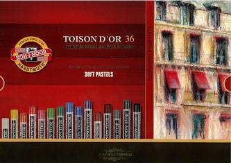 Koh-i-noor křídy (pastely) prašné umělcké 10 mm Toison D´or souprava 36 ks
