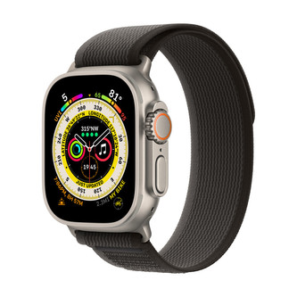 Apple Watch 49mm černý/šedý trailový tah - M/L