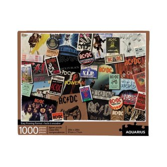 Puzzle AC/DC: Albums 1000 kusů (71 x 51 cm)