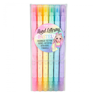 Sada oboustranných fixů Top Model, June, 6 barev, na každém konci jinak široký hrot