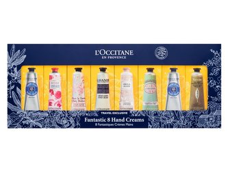 L'Occitane Fantastic 8 Hand Creams krém na ruce Shea Dry Skin 2 x 30 ml + krém na ruce Rose 30 ml + krém na ruce Cherry Blossom 30 ml + krém na ruce Lavender 30 ml + krém na ruce Néroli & Orchid 30 ml + krém na ruce Almond 30 ml + krém na ruce Verveine C