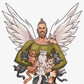 Malowanie po numerach - Ratownik zwierząt 30x30cm