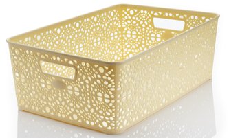 Košík MONAKO 14x39x27 cm krémový