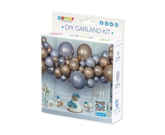 Girlanda balonowa DIY srebrno-złota 65szt