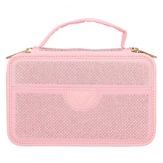 Penál s výbavou Top Model, Ve tvaru kufříku, s flitry Penál s výbavou Top Model, Ve tvaru kufříku, s flitry