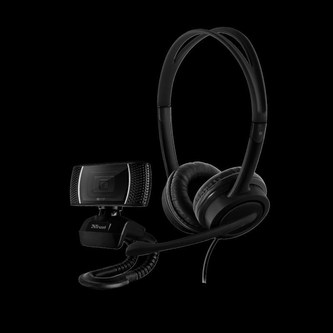 TRUST BUNDLE webkamera se sluchátky 2-in-1 Home Office Set DOBA