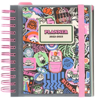 Plánovací denní školní diář 2022/2023 Minions|Mimoni se samolepkami, záložkami a obálkou (14 x 16 cm)